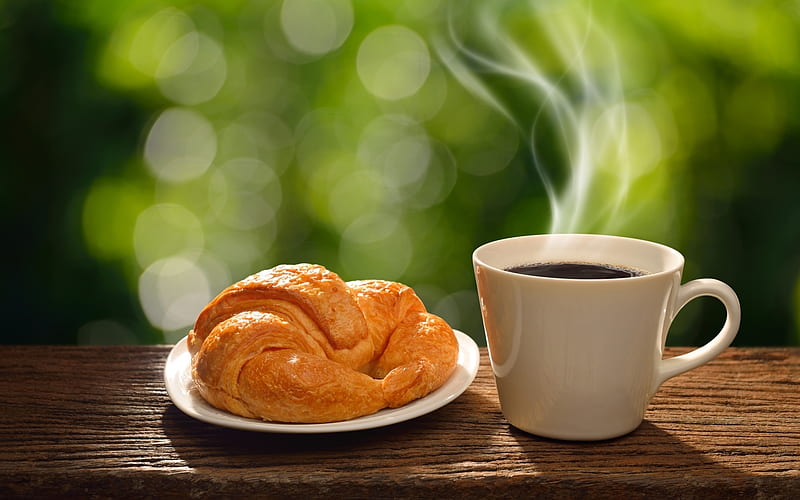 Breakfast, coffee, food, drink, pone, HD wallpaper