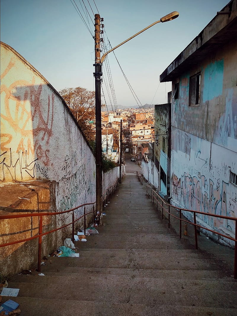 Favela, brazil, giants, road, sao paulo, street, town, HD phone wallpaper
