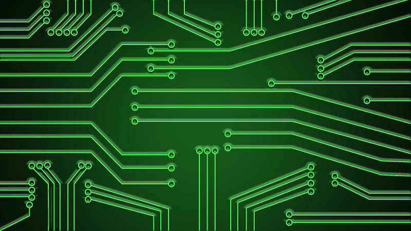 Simple Green Circuit, HD wallpaper