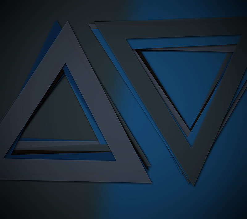 Angler, 929, angles, blue, desenho, gray, material, triangles, HD wallpaper