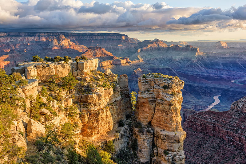 Canyons, Grand Canyon, Arizona, Canyon, Rock, USA, HD wallpaper