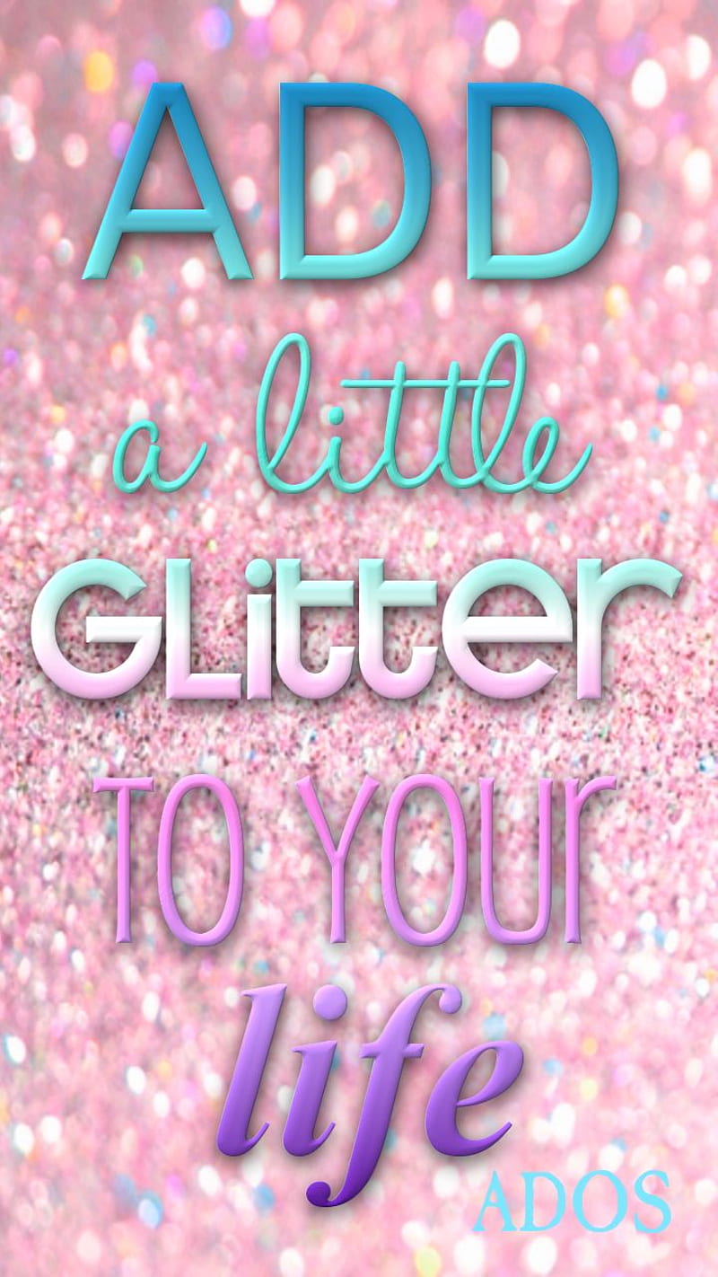glitter life, pink, sparkle, HD phone wallpaper
