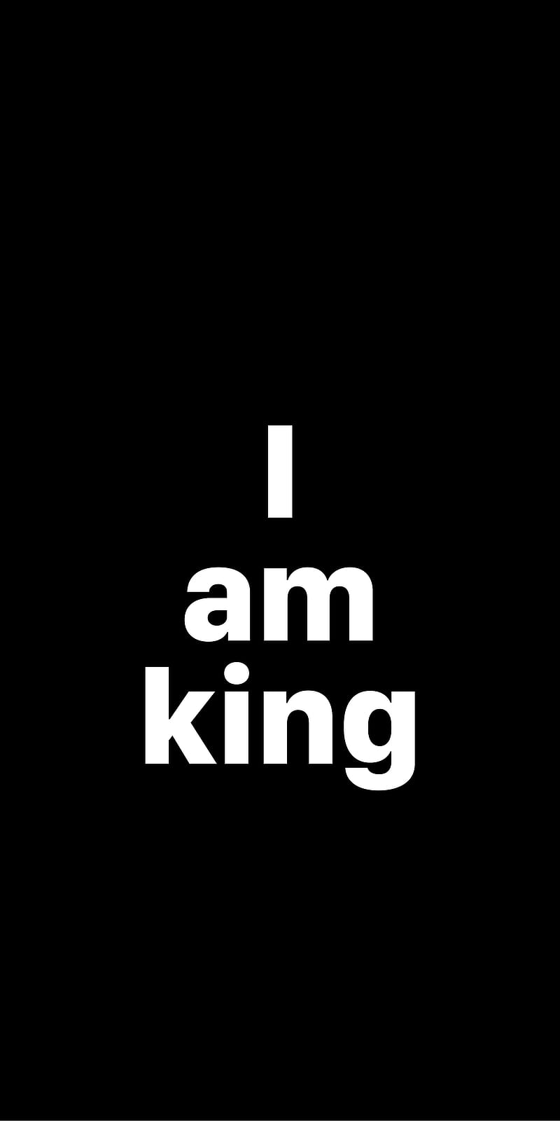 I am king, black, desenho, minimal, quotes, simple, text, HD phone wallpaper