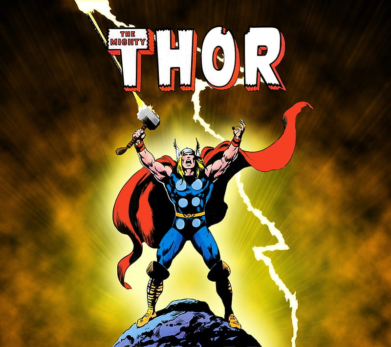 Thor, cartoons, comic, hero, HD wallpaper