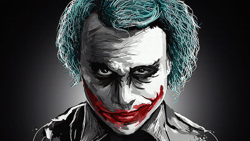 Joker Heath Ledger Art , joker, superheroes, dc-comics, artstation, HD wallpaper