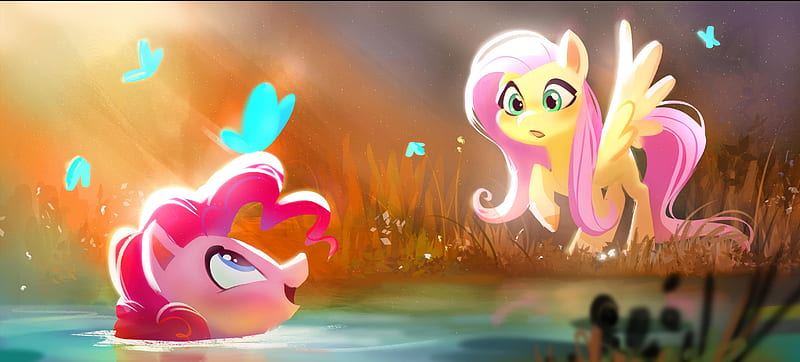 My Little Pony, My Little Pony: A New Generation, Pinkie Pie , Fluttershy (My Little Pony), HD wallpaper