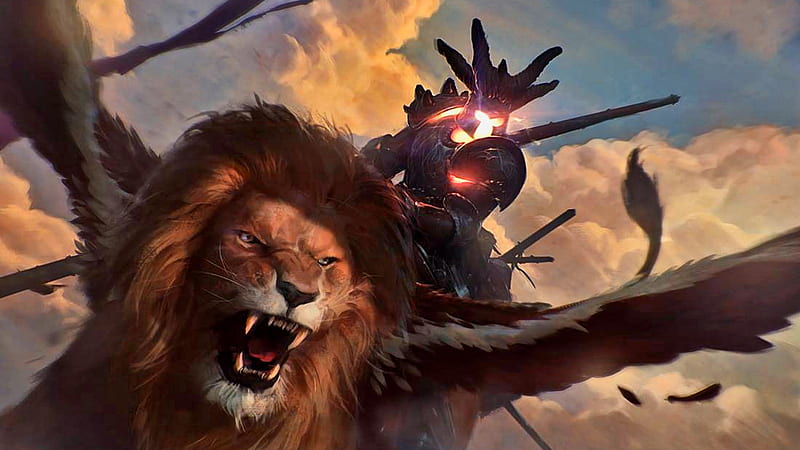 Warrior And Lion Magic The Gathering, HD wallpaper