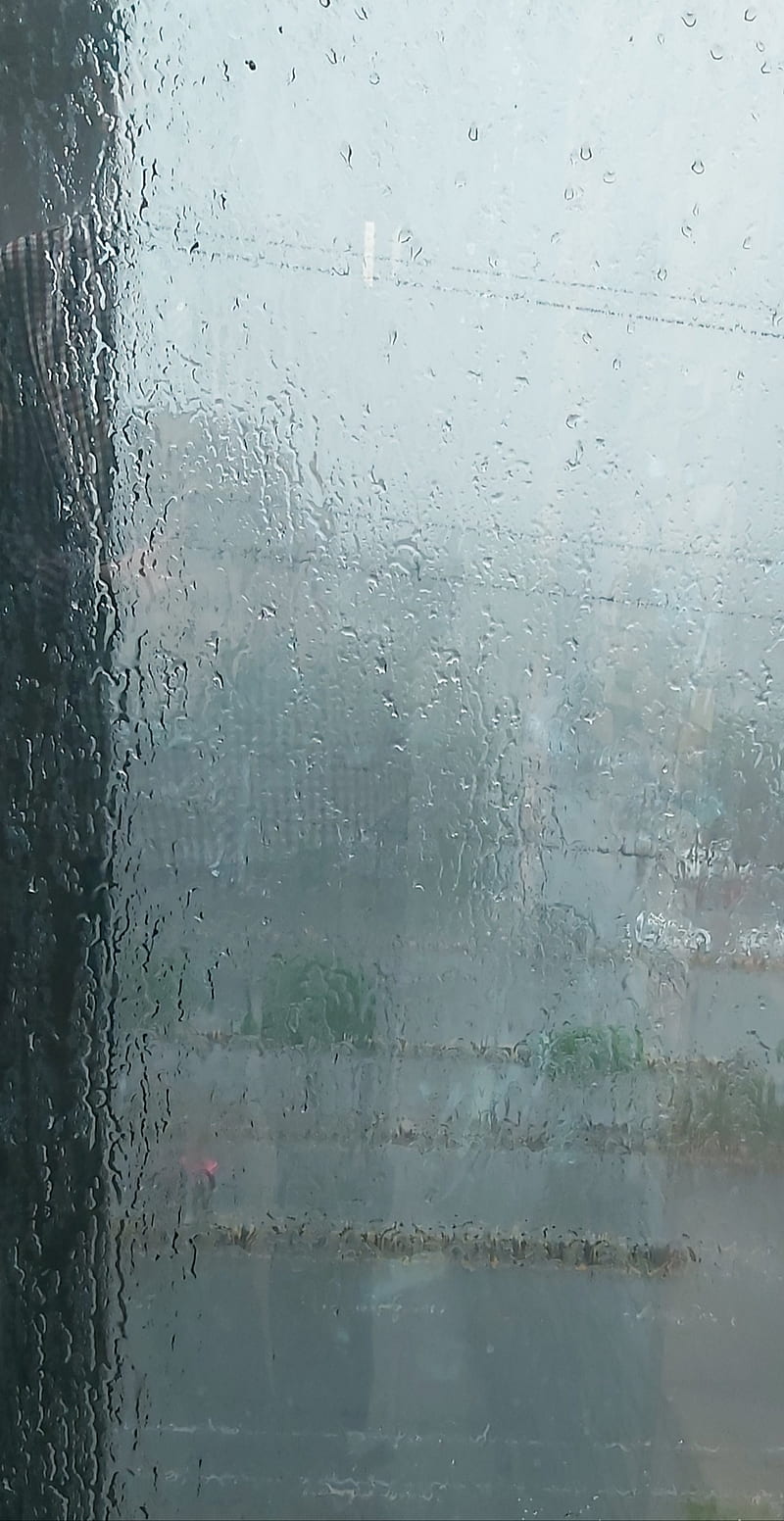 rain, rain drop, rain drops, rain on mirror, rainfall, raining, water, water drops, HD phone wallpaper