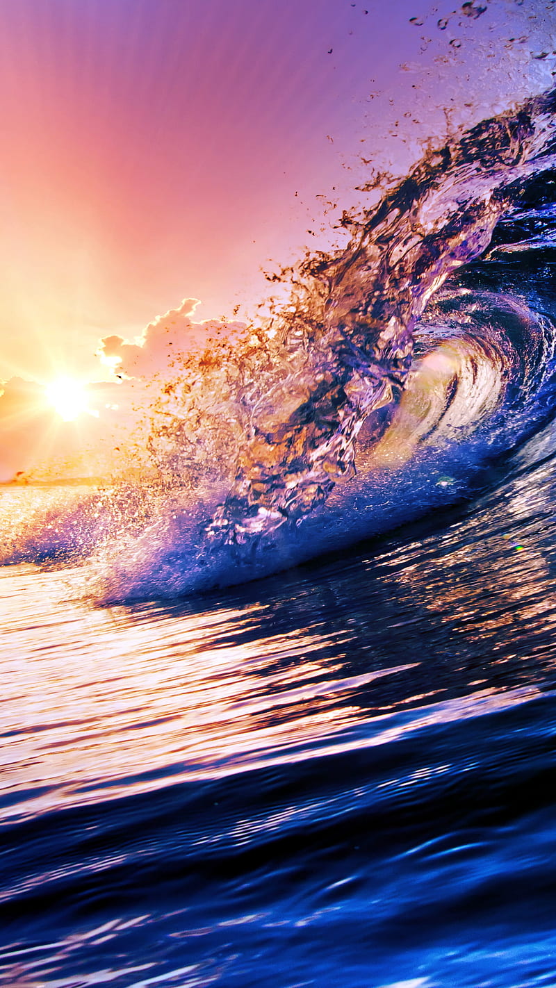 wave, ocean, sea, vague, HD phone wallpaper