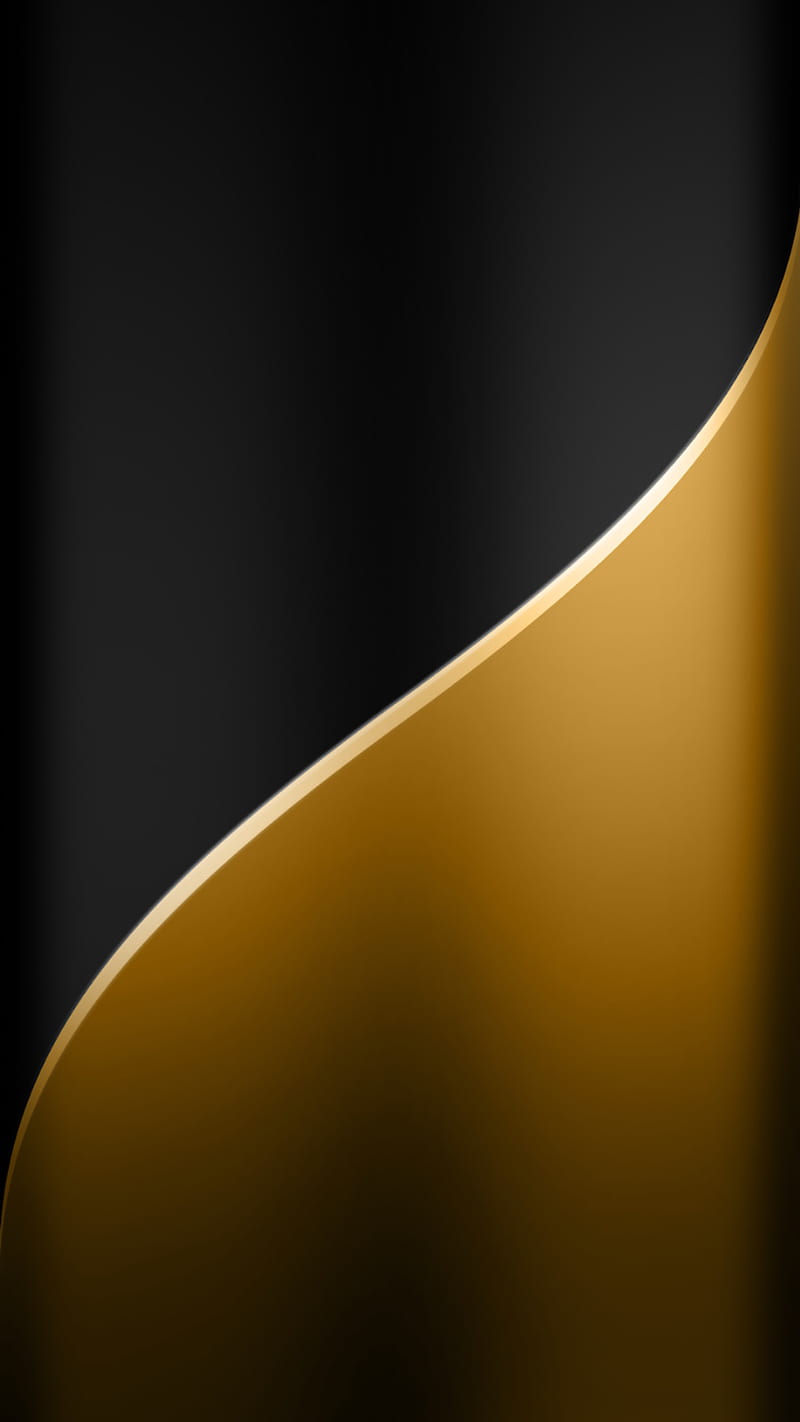 Abstract, background, black, blue, edge style, gold, s7, HD phone wallpaper