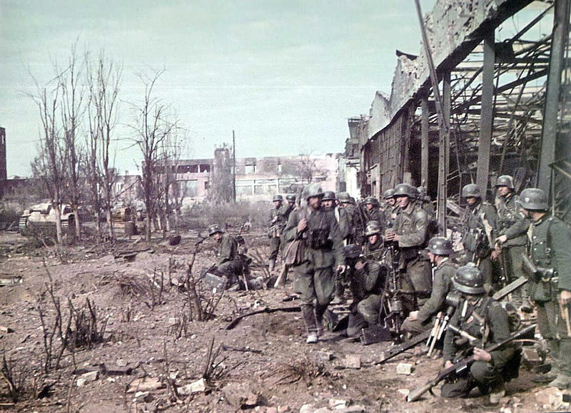 German Troops In Stalingrad (1942), History, Stalingrad, World War Two, German Army, HD wallpaper