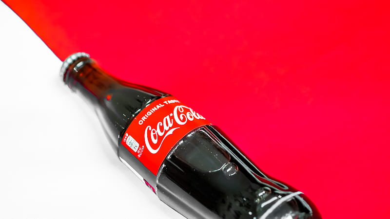 coca cola bottle on white table, HD wallpaper