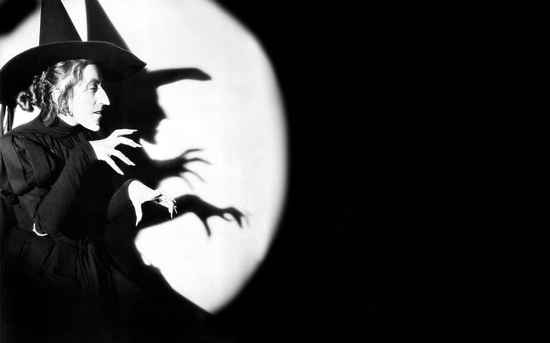 I'll get you my little Pretty, 1939, wizard of oz, original, little pretty, black and white, wicked witch, margaret hamilton, HD wallpaper