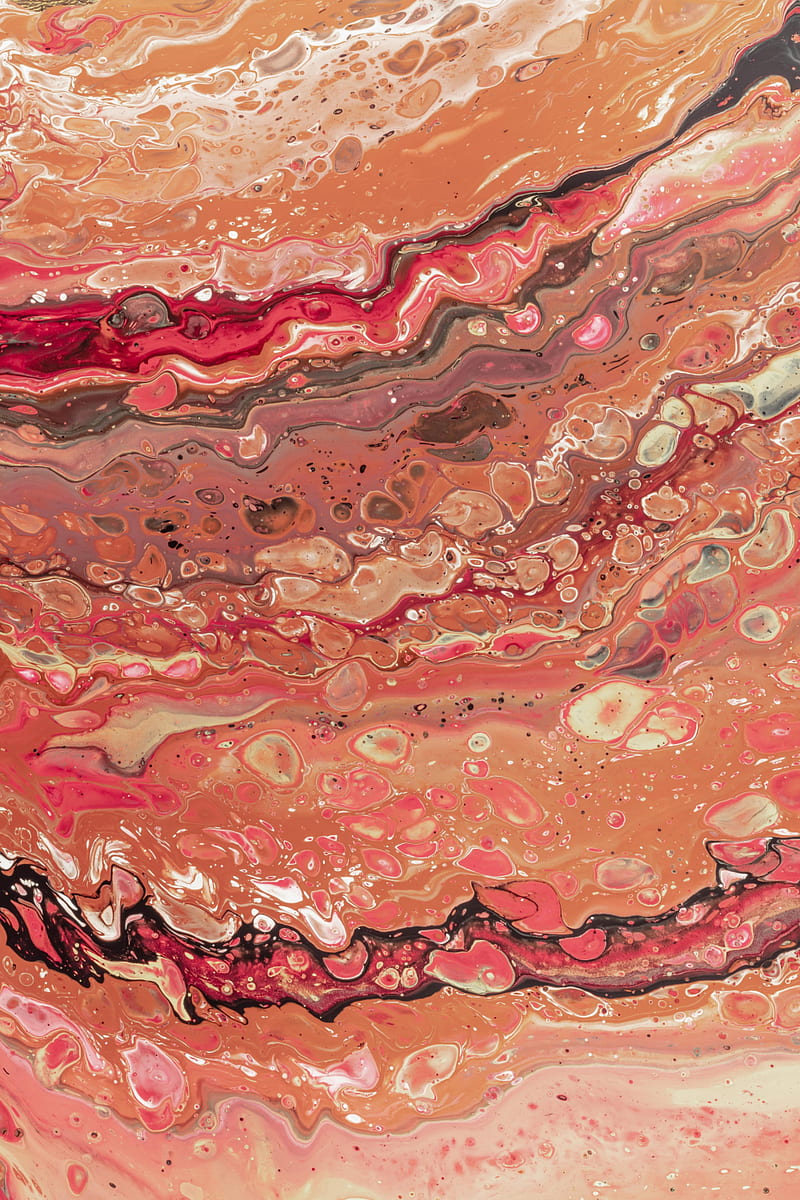 paint, stains, bubbles, blending, liquid, abstraction, HD phone wallpaper