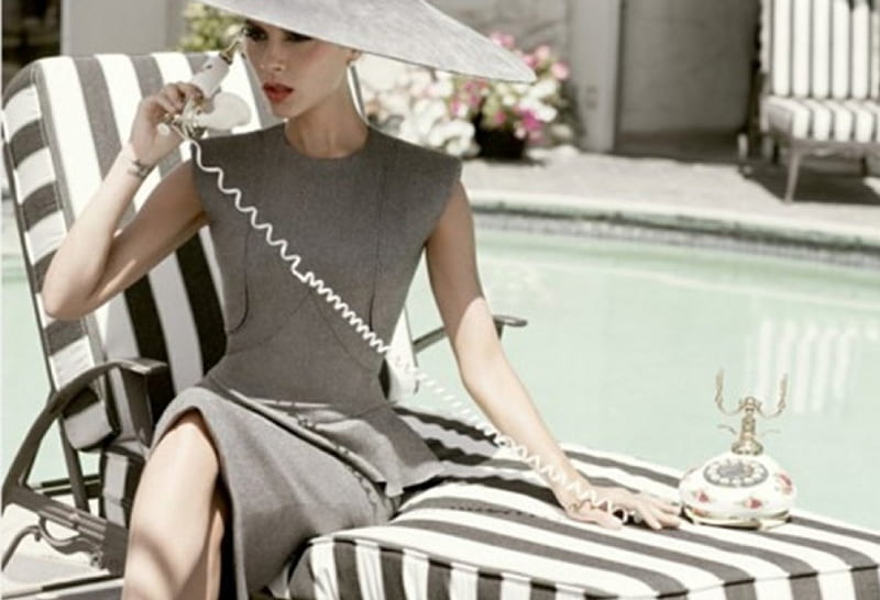 The style of Chanel, furniture, haute couture, interior, black, white, HD wallpaper