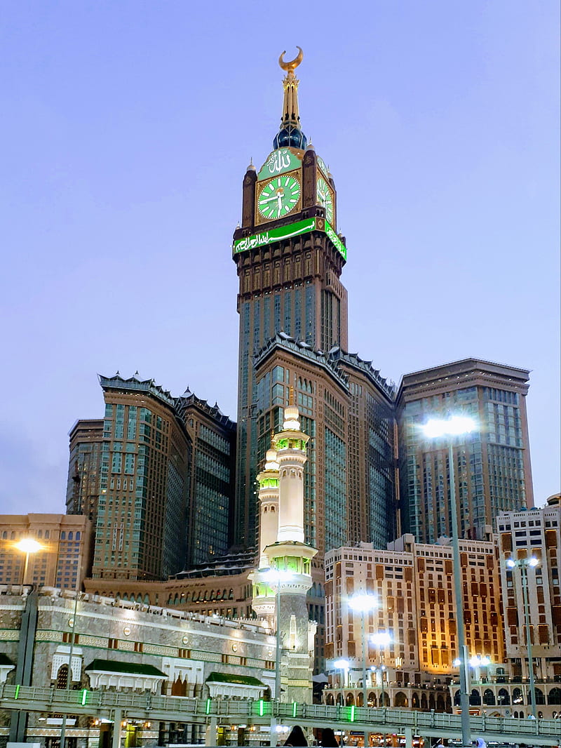 Makkah clock , allah, beauty, god, makahclock, qabah, HD phone wallpaper