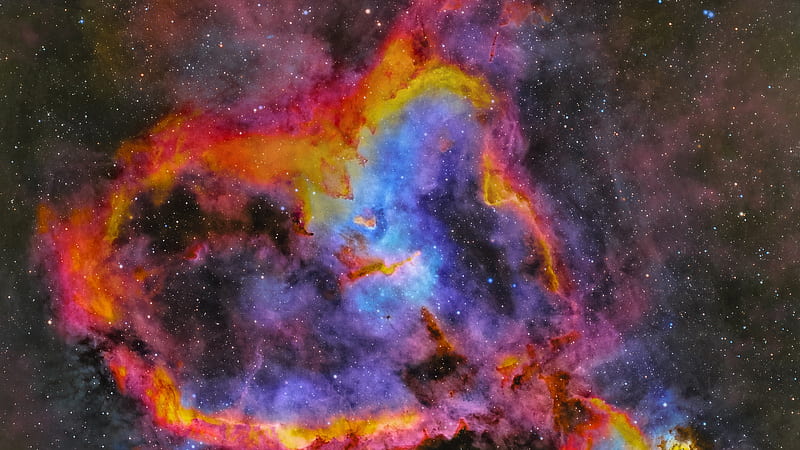 Heart Shape Orion Nebula Galaxy Stars Space Galaxy, HD wallpaper