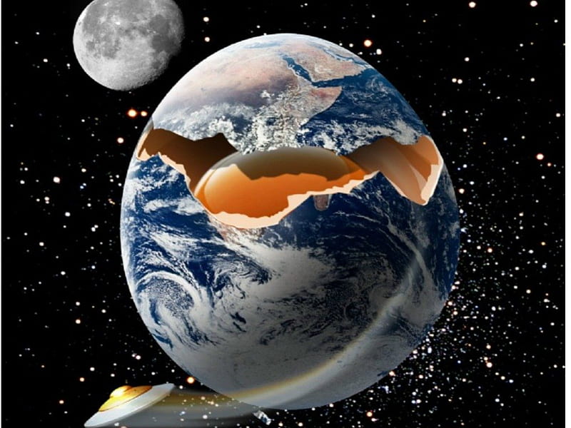 cracket earth, gebroken aarde, ei, wereldbol, aarde, HD wallpaper