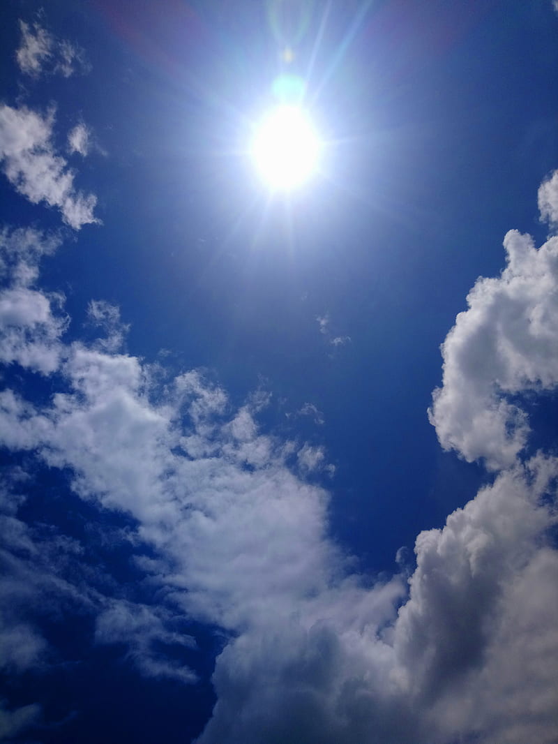 Sunny Day, clouds, sky, HD phone wallpaper