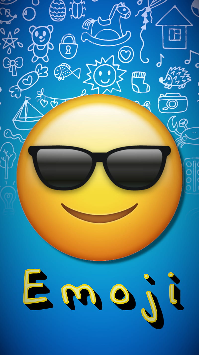 Emoji Sunglasses, happy, emoji, nice, 2018, whatsapp, feliz, love, love, cool, joy, HD phone wallpaper