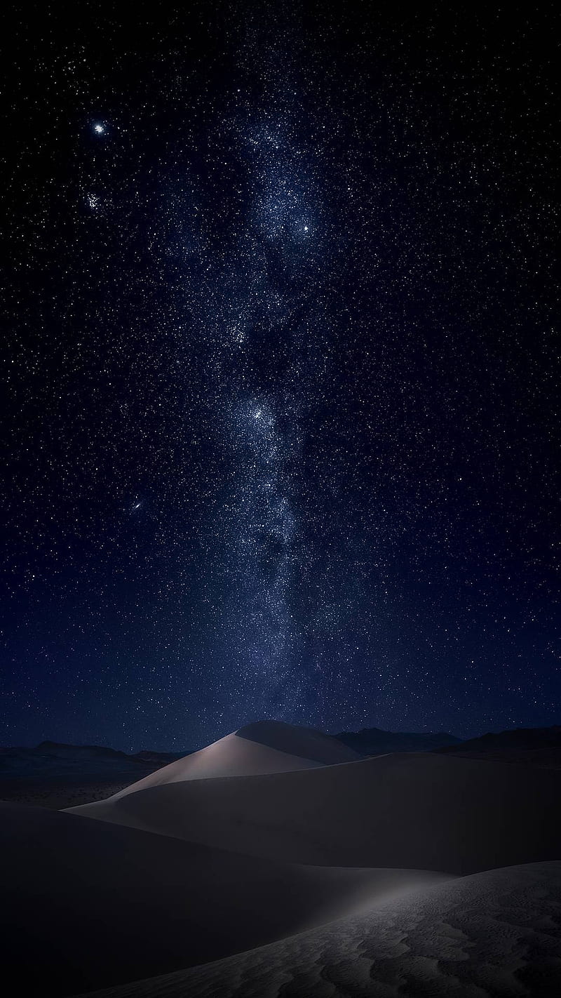 Deserted Galaxy, desert, night, sahara, sky, space, stars, HD phone wallpaper