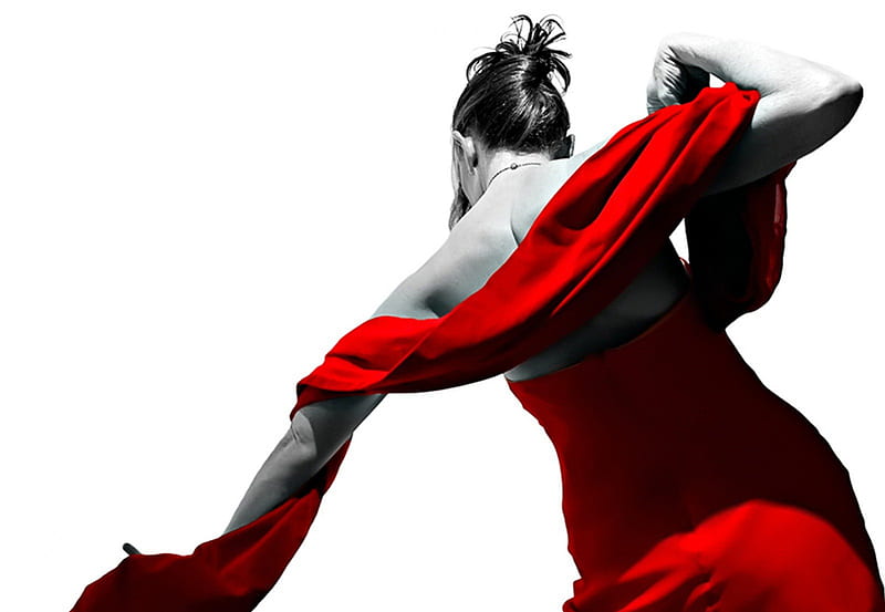 Dance, red, dress, passion, woman, HD wallpaper | Peakpx