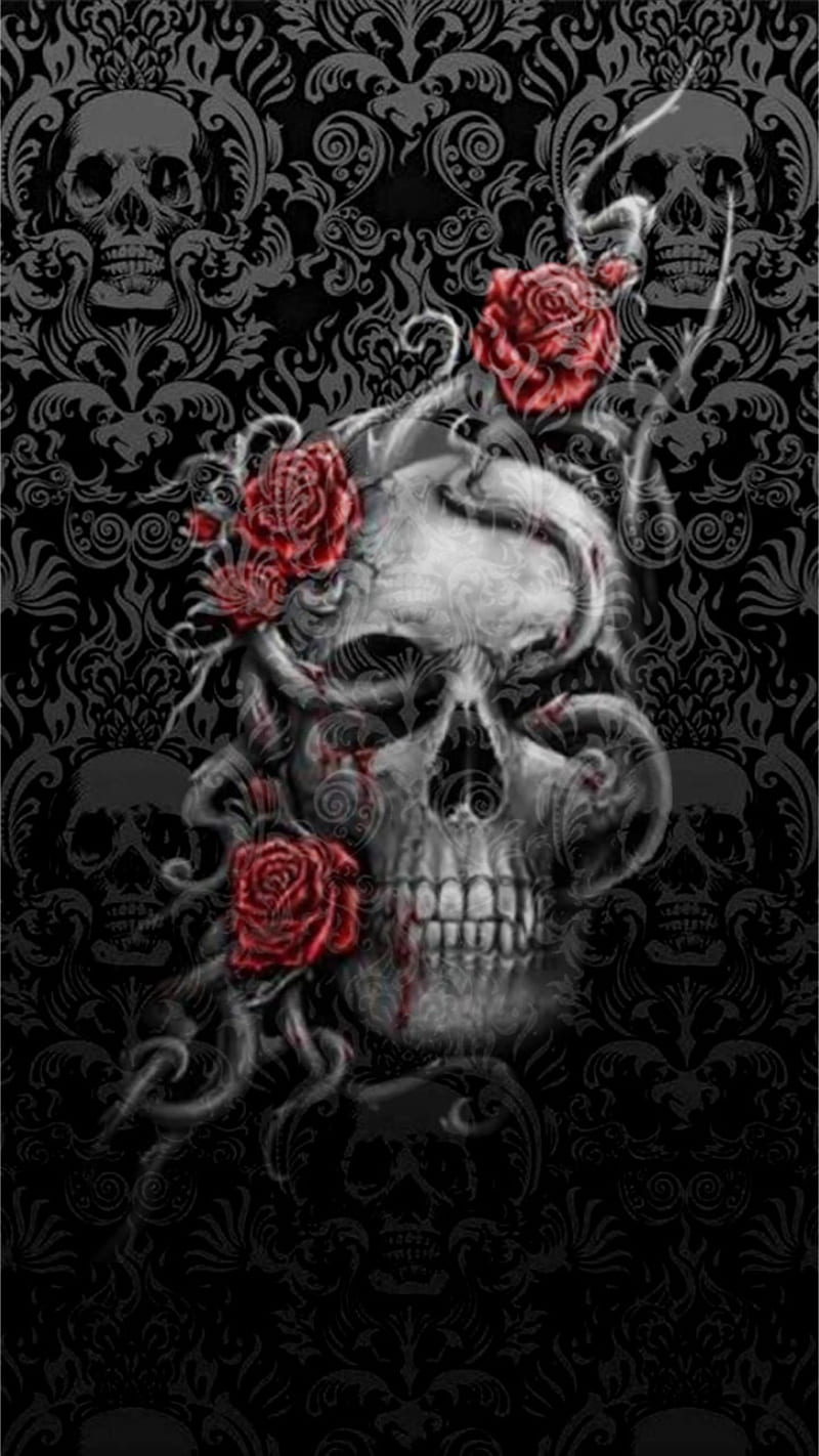 Skull dark iphone red HD phone wallpaper  Peakpx
