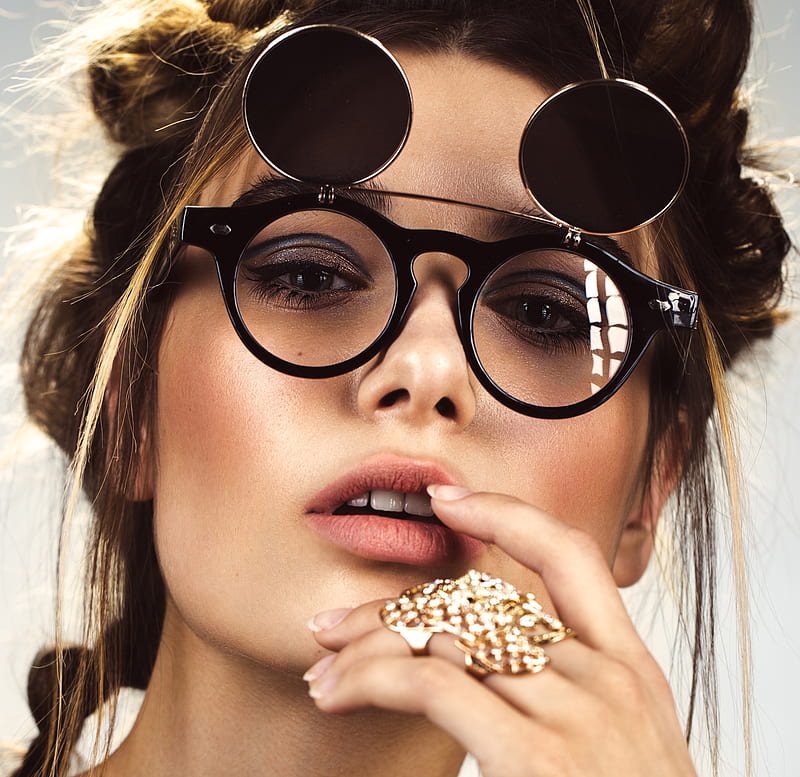 Beauty, sunglasses, girl, model, jewel, face, woman, HD wallpaper Beauty, sunglasses, girl, model, jewel, face, woman, HD wallpaper
