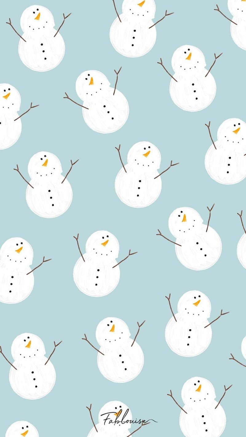 Snowmen On Mountain iPhone Wallpapers Free Download