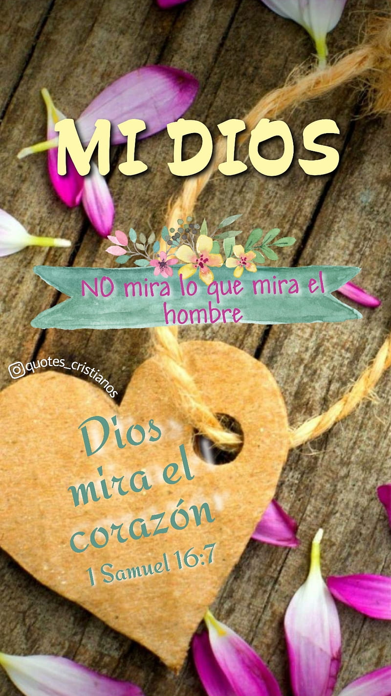 Mi Dios , bible, frases, god, heart, jesus, HD phone wallpaper