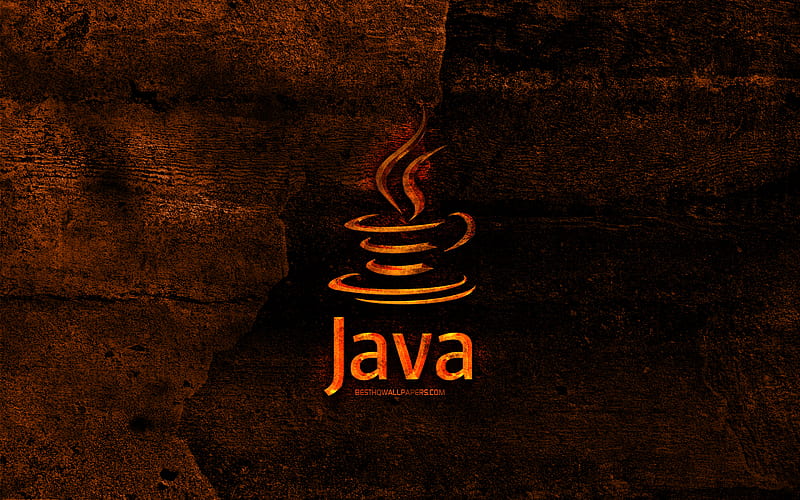 Java fiery logo, programming language, orange stone background, creative,  Java logo, HD wallpaper | Peakpx