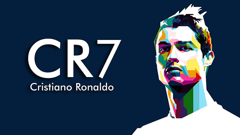 Colorful Cristiano Ronaldo CR7 Face Cristiano Ronaldo, HD wallpaper