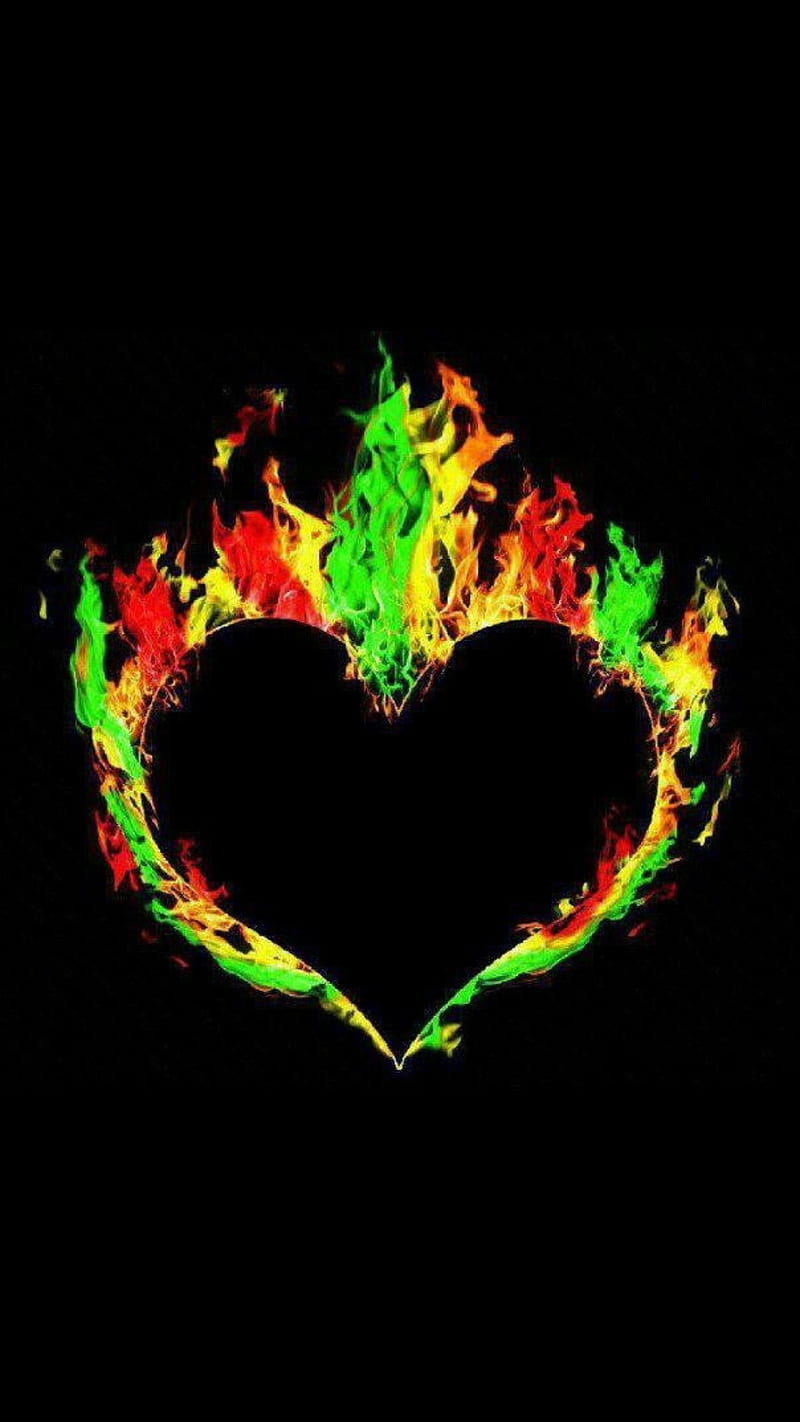 Heart Of Reggae, heart, love, reggae, HD phone wallpaper