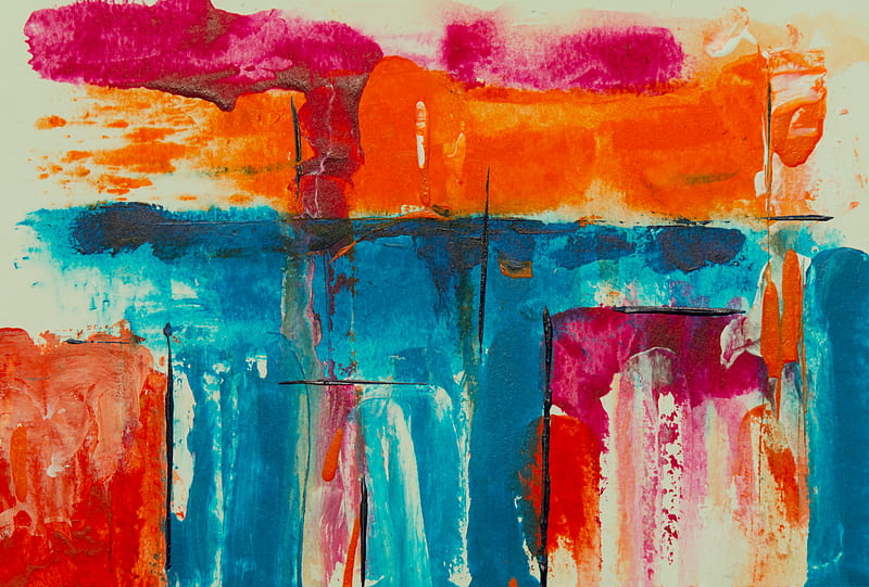 canvas, stains, paint, colorful, abstraction, HD wallpaper