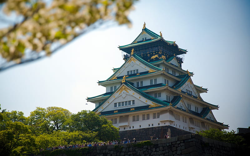 Osaka Castle japanese landmarks, Osakajo, Asia, Osaka, japan, HD wallpaper
