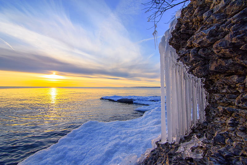 Winter beach, sun, nature, beaches, graphy, beauty, sky, HD wallpaper ...