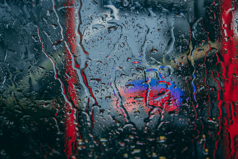 glass, drops, rain, water, macro, HD wallpaper