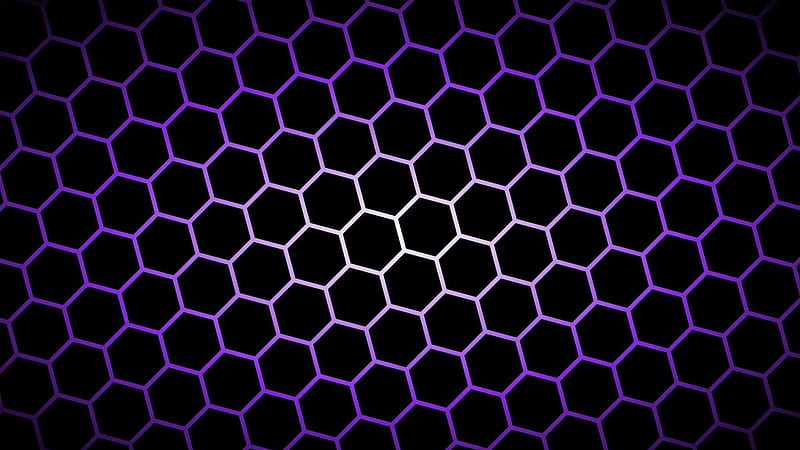 Dark Light Purple Hexagons Dark Purple, HD wallpaper
