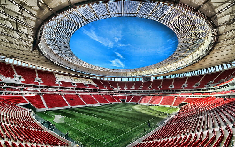 Mane Garrincha Stadium, R, Arena Mane Garrincha, soccer, football stadium, Mané Garrincha, Brasilia, Brazil, HD wallpaper