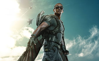 Download wallpaper 1440x2630 falcon, sam wilson, marvel comics, superhero,  dark, samsung galaxy note 8, 1440x2630 hd background, 4535