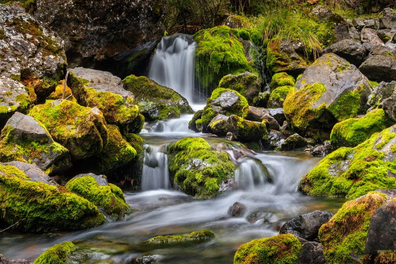 Flowing water, rocks, water, flowing, nature, waterfalls, HD wallpaper