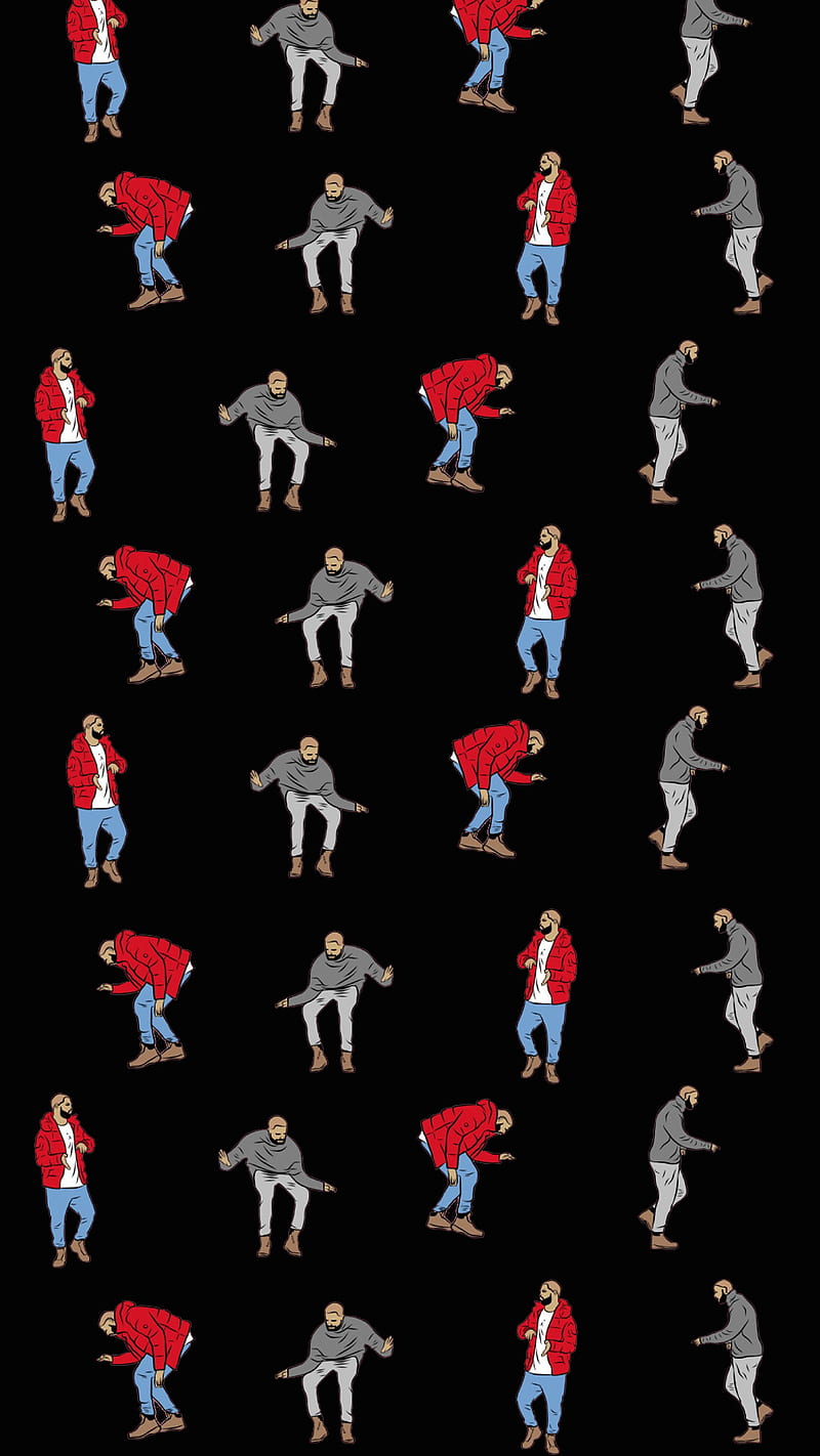 Dancing Drake, black, cellphone, dancing gift rapper, HD phone wallpaper