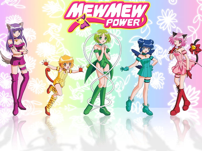 Mew Mew Power, colorful, corina, renee, kiki, zoey, tokyo mew mew, anime, mew mews, bridget, other, HD wallpaper
