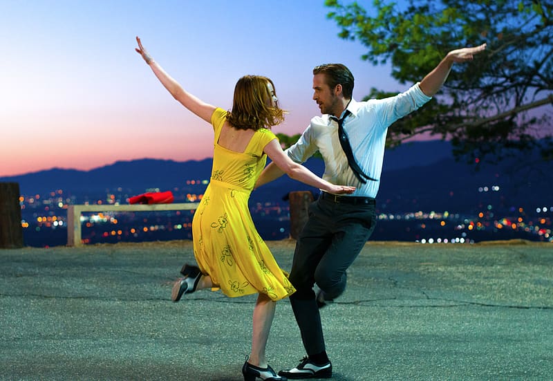 Ryan Gosling, Emma Stone, Movie, Dancing, La La Land, HD wallpaper