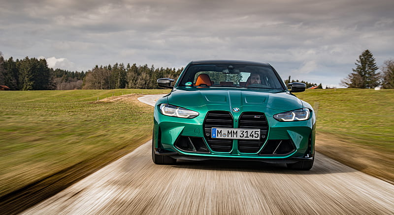 2021 BMW M3 Competition Sedan (Color: Isle of Men Green) - Front , car, HD wallpaper