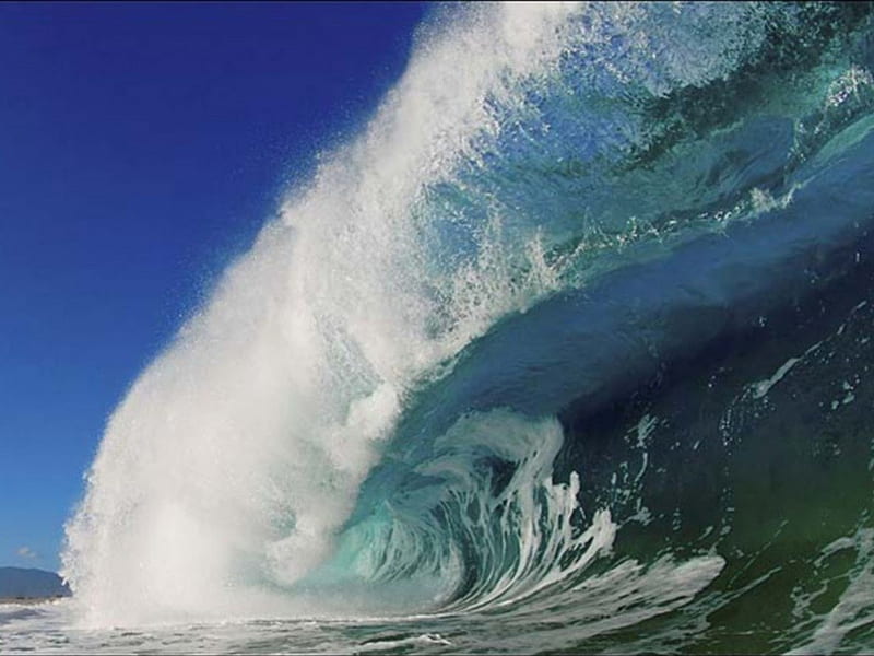 huge wave, graph, beach, water, tidal wave, hawaii, ocean, wave, HD wallpaper