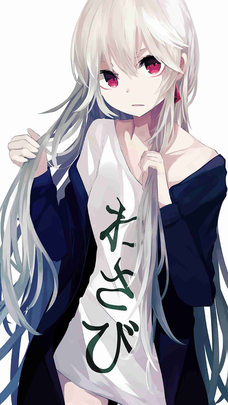 K Project White Hair Fractals Boku No Hero Academia  Anime Girl With  Silver Hair And Red Eyes Transparent PNG  490x690  Free Download on  NicePNG