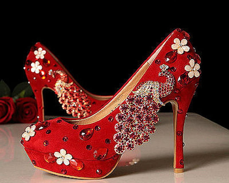 Red Shoe, red, shoe, heels, stilettos, HD wallpaper | Peakpx
