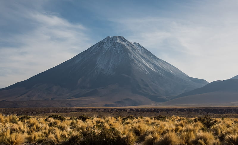 Volcano Mountain Peak Landscape, volcano, nature, mountains, landscape, HD wallpaper