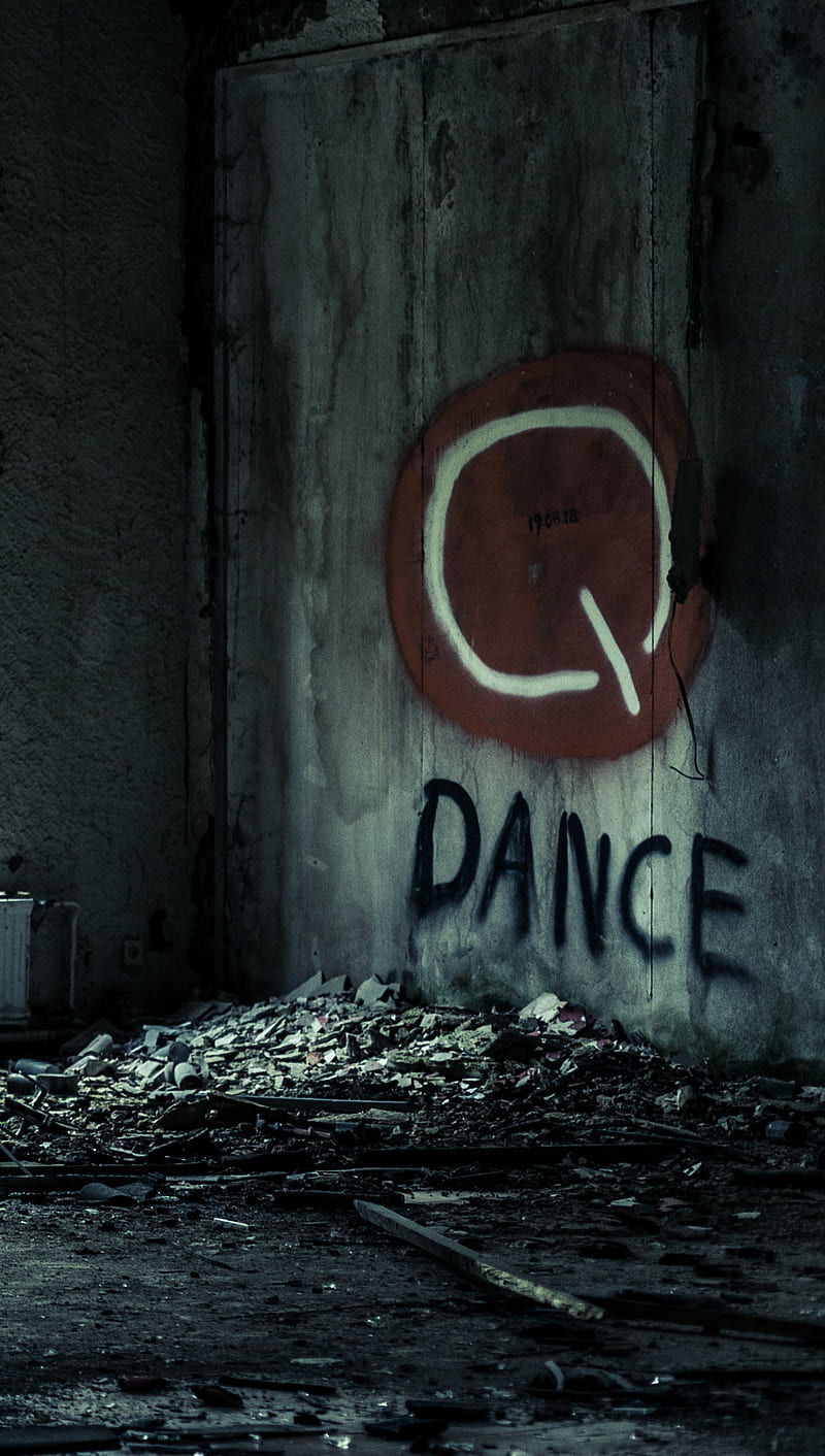 Q-Dance, abandoned, church, dance, graffiti, lucifer, music, HD phone wallpaper